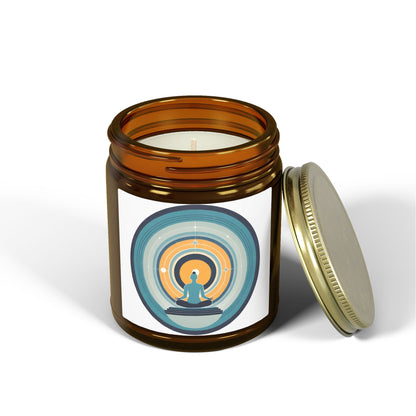 Circle of Meditation Scented Candles, Coconut Apricot Wax (4oz, 9oz)