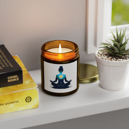 Heart of Yoga Scented Candles, Coconut Apricot Wax (4oz, 9oz)
