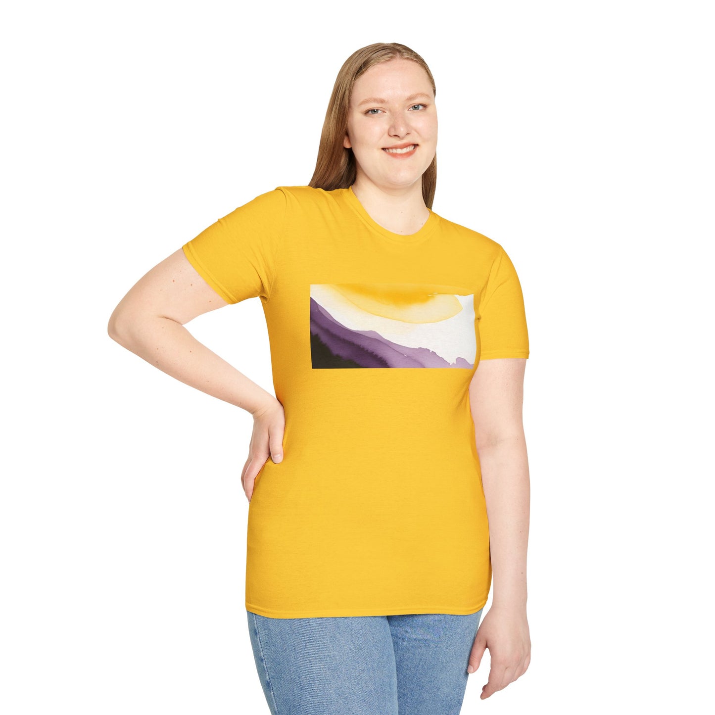 Nonbinary Pride Watercolor Unisex Softstyle T-Shirt