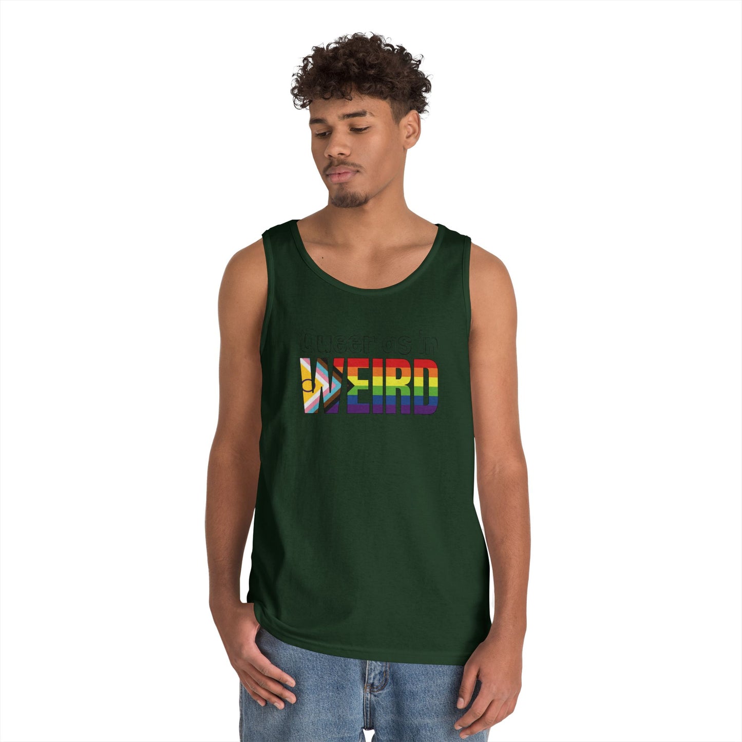 Queer As In Weird Unisex Heavy Cotton Tank Top