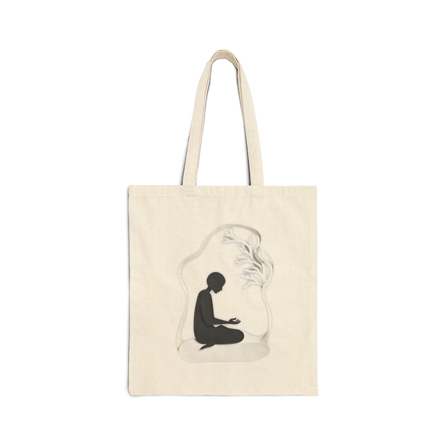 Mindful Meditation Cotton Canvas Tote Bag