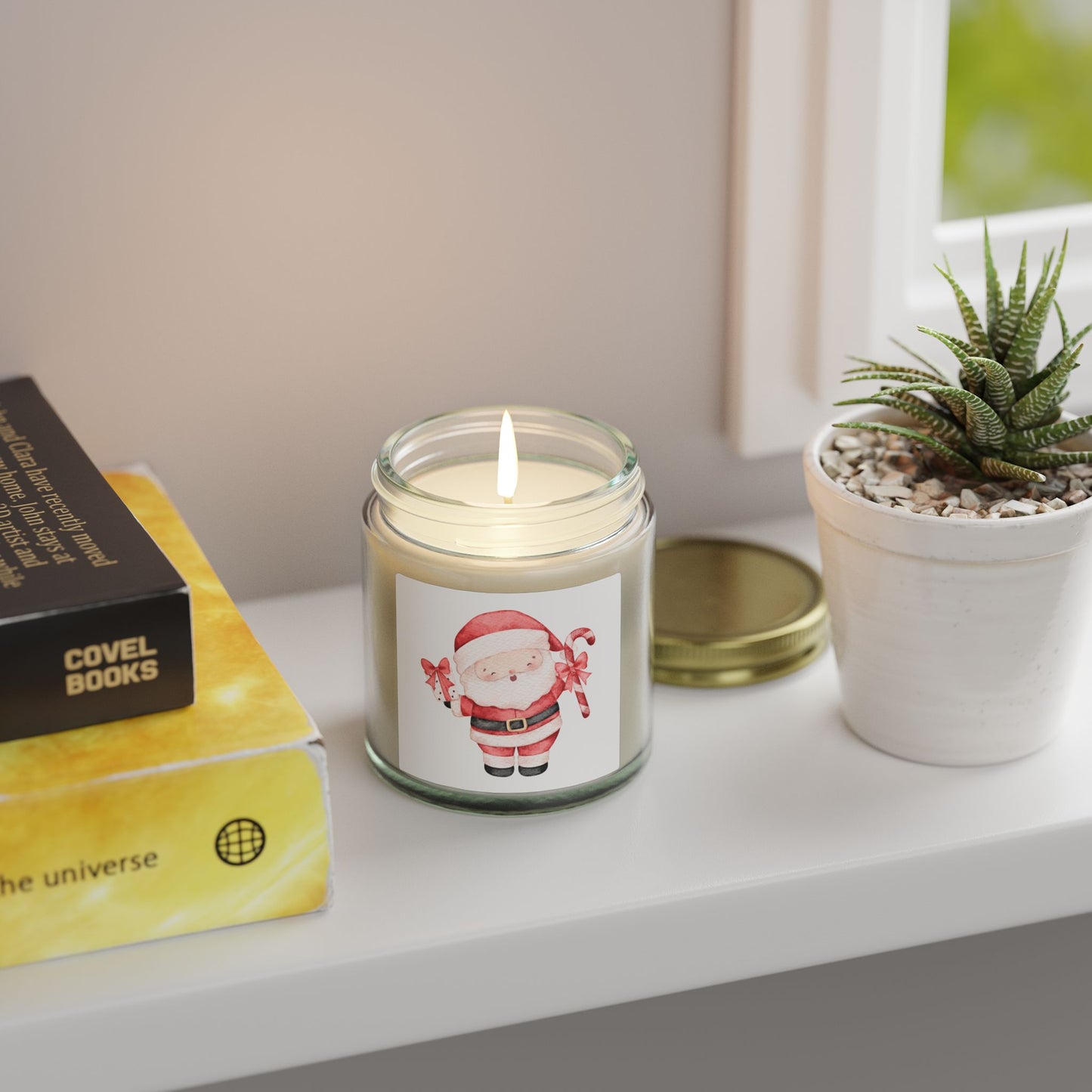 Santa Claus Scented Candles, Coconut Apricot Wax (4oz, 9oz)