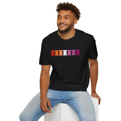Lesbian Pride Gummy Bears Unisex Softstyle T-Shirt