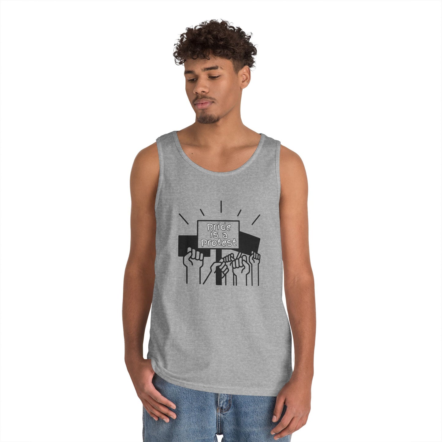 Pride Is A Protest Unisex Heavy Cotton Tank Top