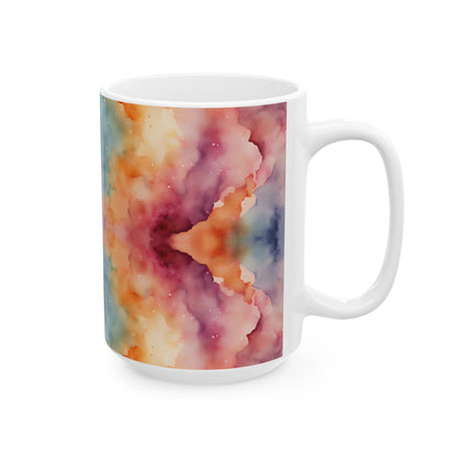 Watercolor Galaxy Ceramic Mug, (11oz, 15oz)