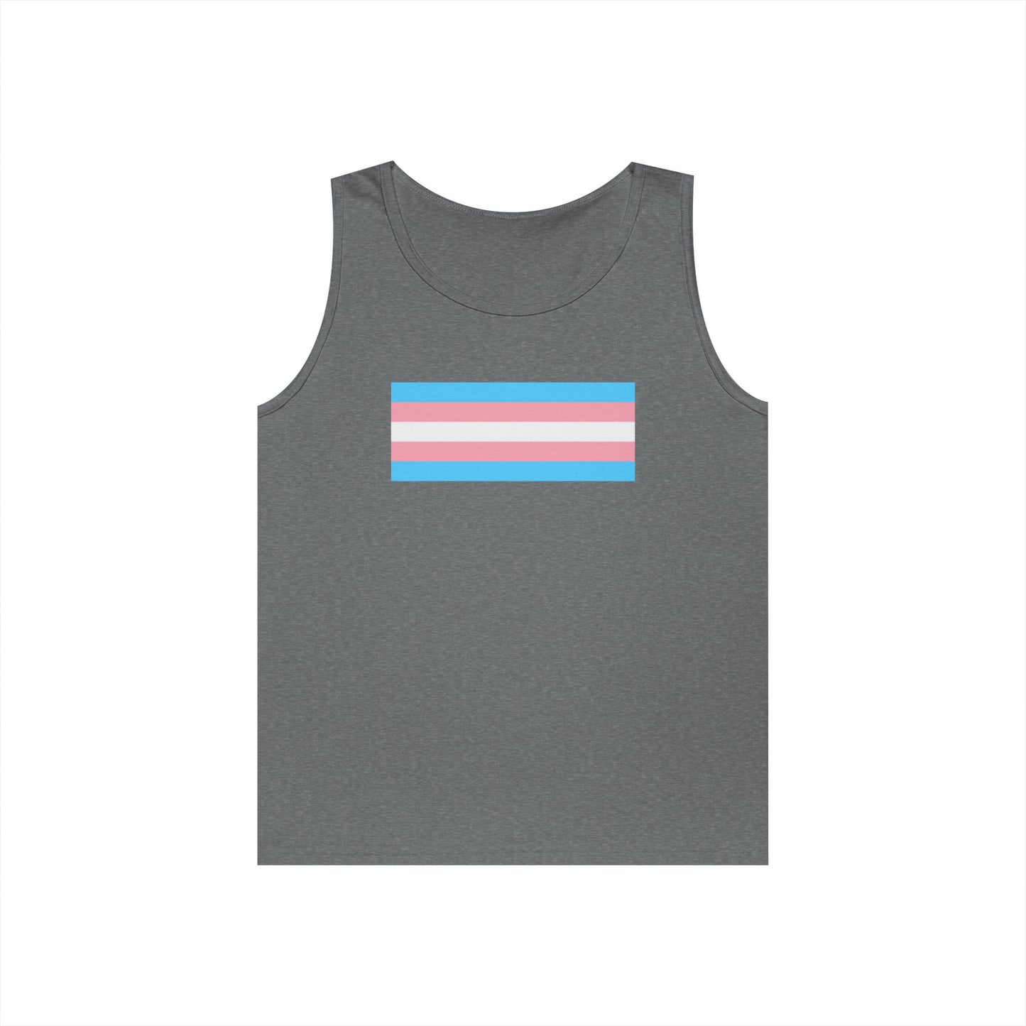 Trans Pride Flag Unisex Heavy Cotton Tank Top