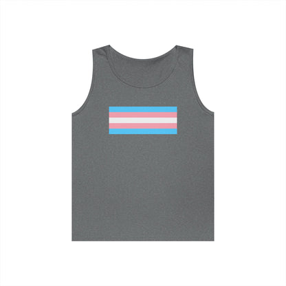 Trans Pride Flag Unisex Heavy Cotton Tank Top