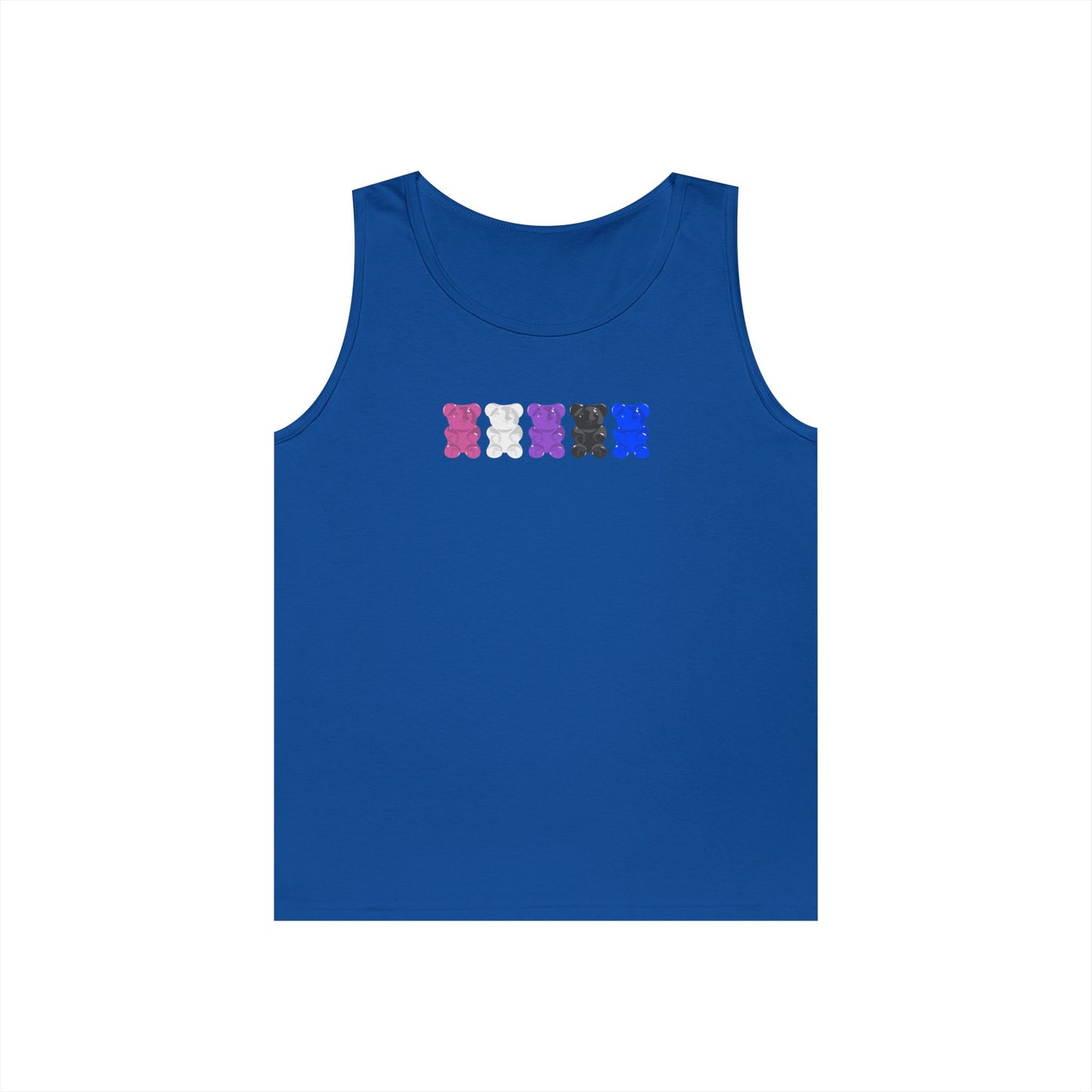 Genderfluid Pride Gummy Bears Unisex Heavy Cotton Tank Top