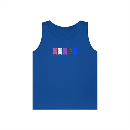 Genderfluid Pride Gummy Bears Unisex Heavy Cotton Tank Top