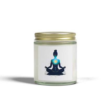 Heart of Yoga Scented Candles, Coconut Apricot Wax (4oz, 9oz)