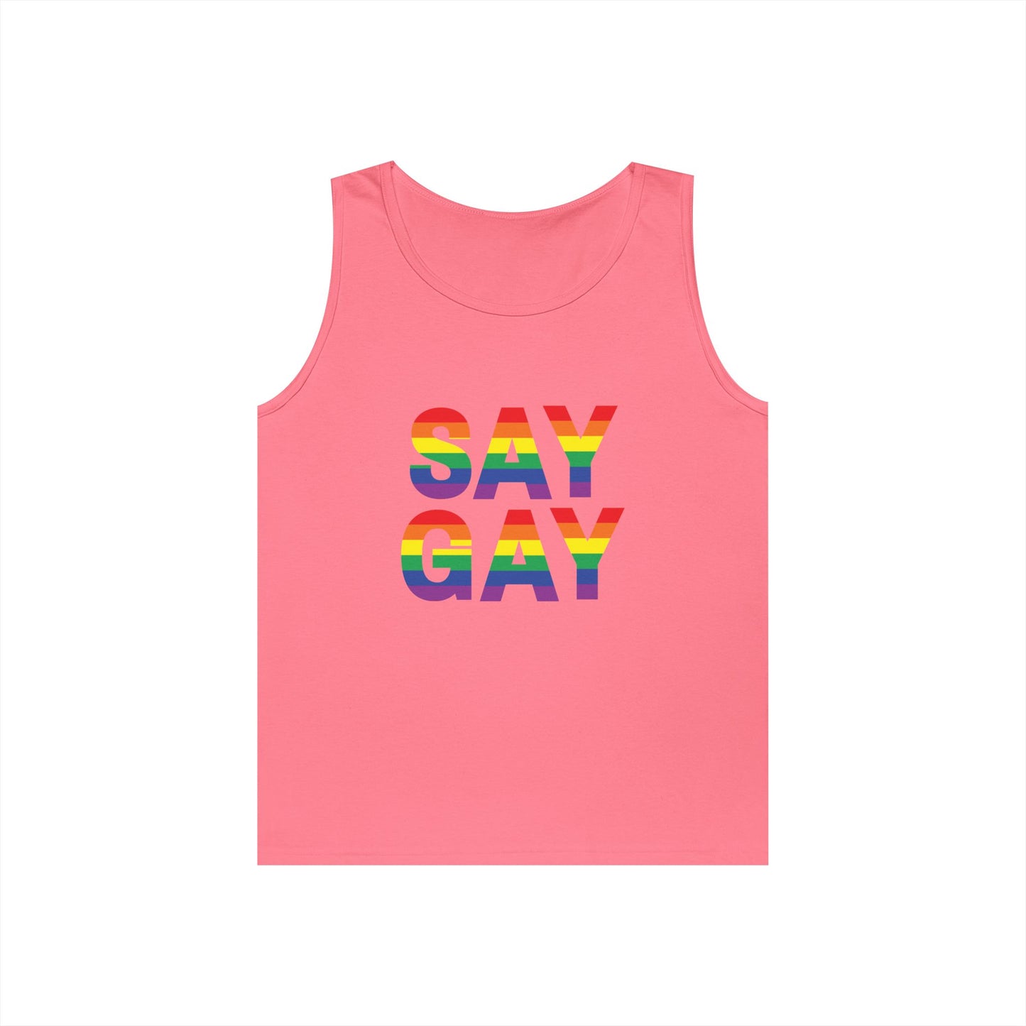 Say Gay Unisex Heavy Cotton Tank Top