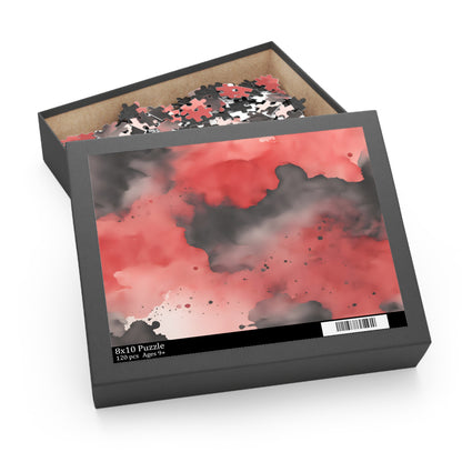 Black and Red Watercolor Puzzle (120, 252, 500-Piece)