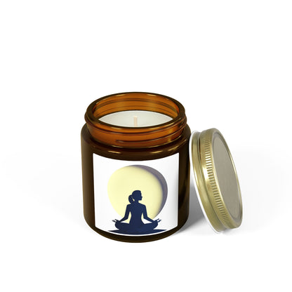Yoga Moon Meditation Scented Candles, Coconut Apricot Wax (4oz, 9oz)