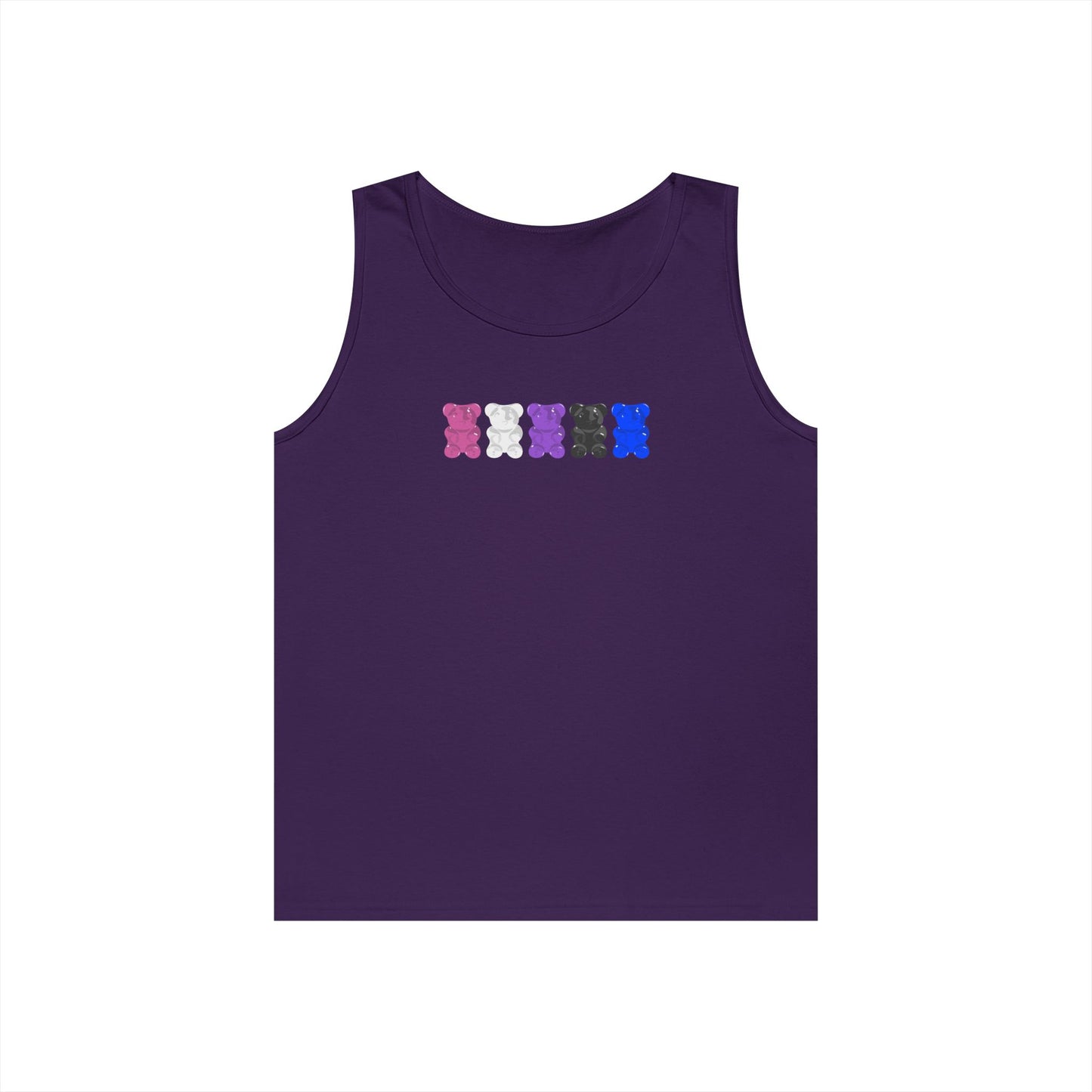 Genderfluid Pride Gummy Bears Unisex Heavy Cotton Tank Top
