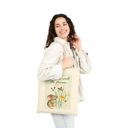 Stop And Smell the Flowers Cotton Canvas Tote Bag