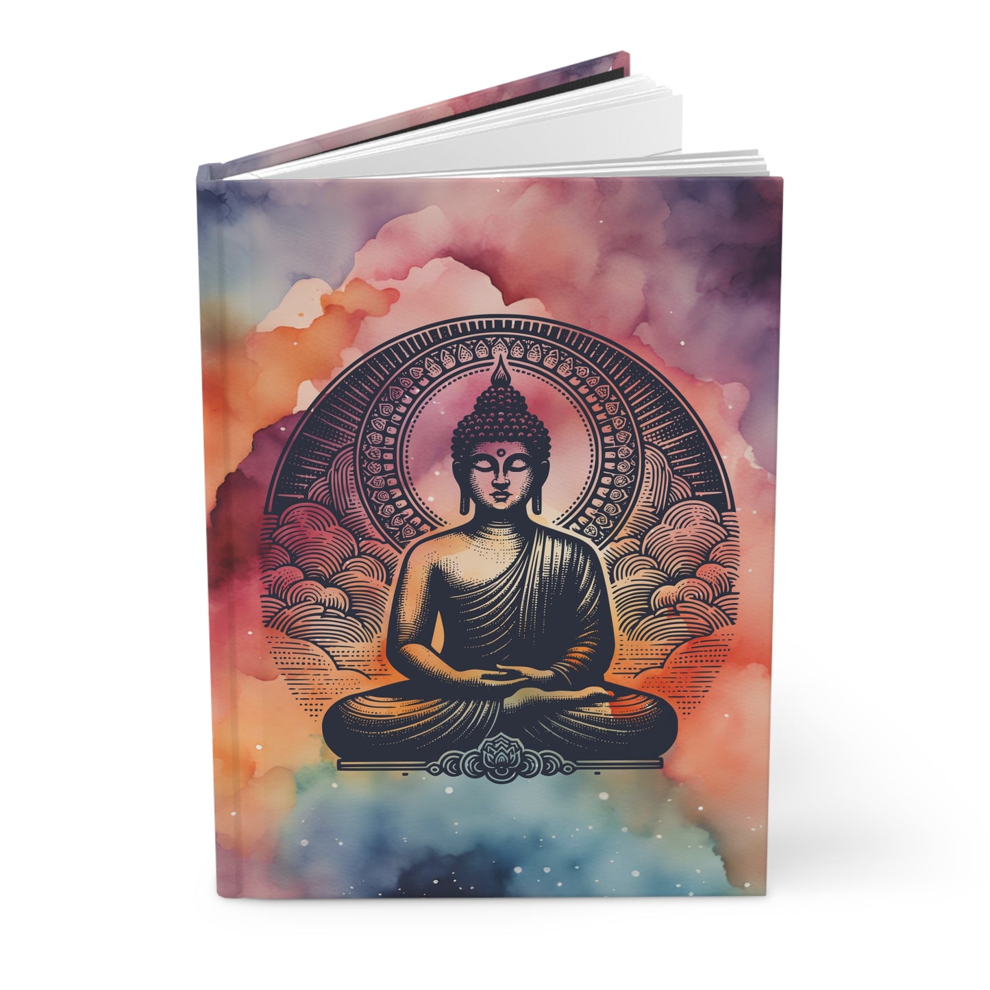 Watercolor Buddha Mandala Hardcover Journal Matte