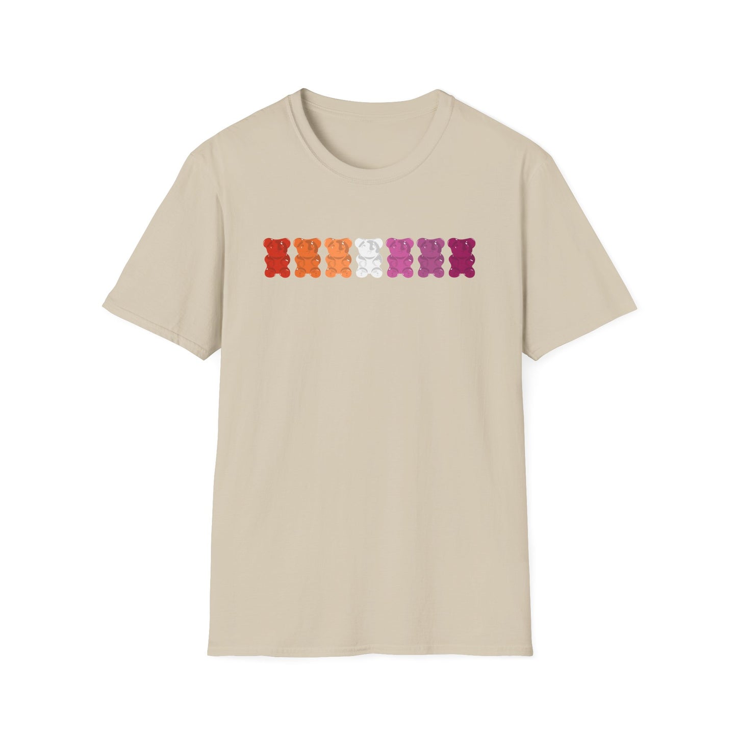 Lesbian Pride Gummy Bears Unisex Softstyle T-Shirt