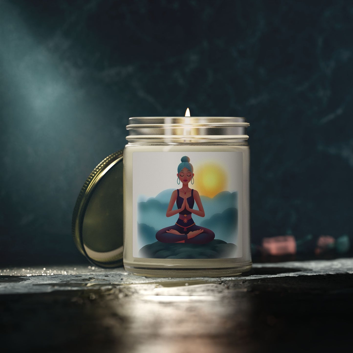 Cloud Meditation Scented Candles, Coconut Apricot Wax (4oz, 9oz)