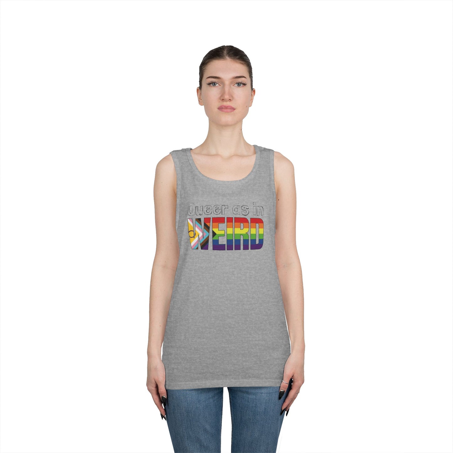 Queer As In Weird Unisex Heavy Cotton Tank Top