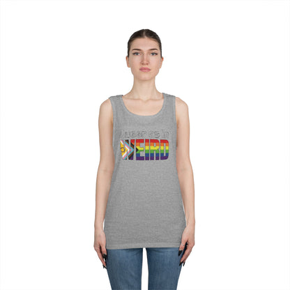 Queer As In Weird Unisex Heavy Cotton Tank Top