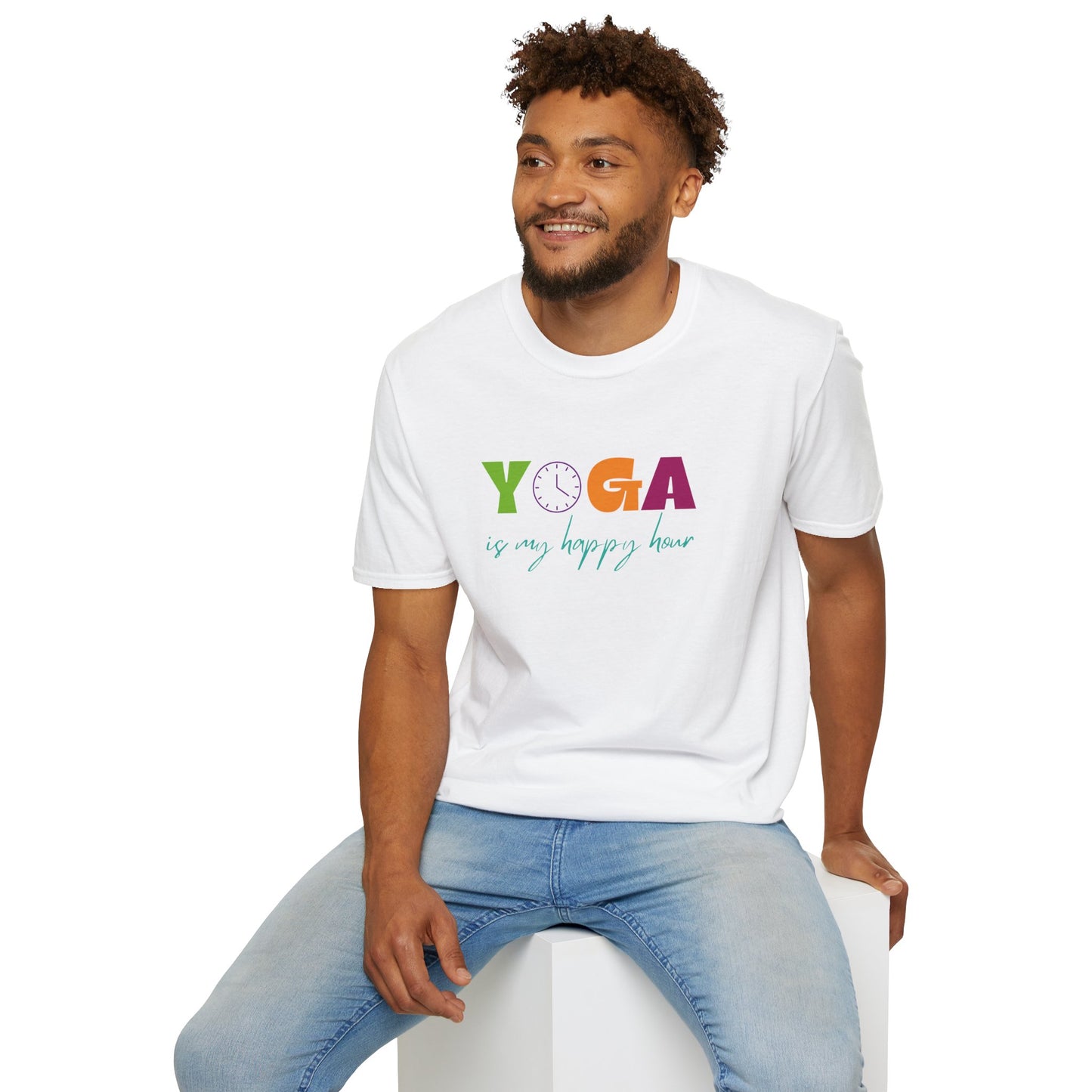 Yoga Is My Happy Hour Unisex Softstyle T-Shirt