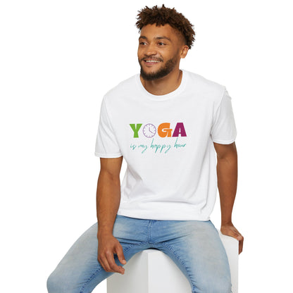 Yoga Is My Happy Hour Unisex Softstyle T-Shirt