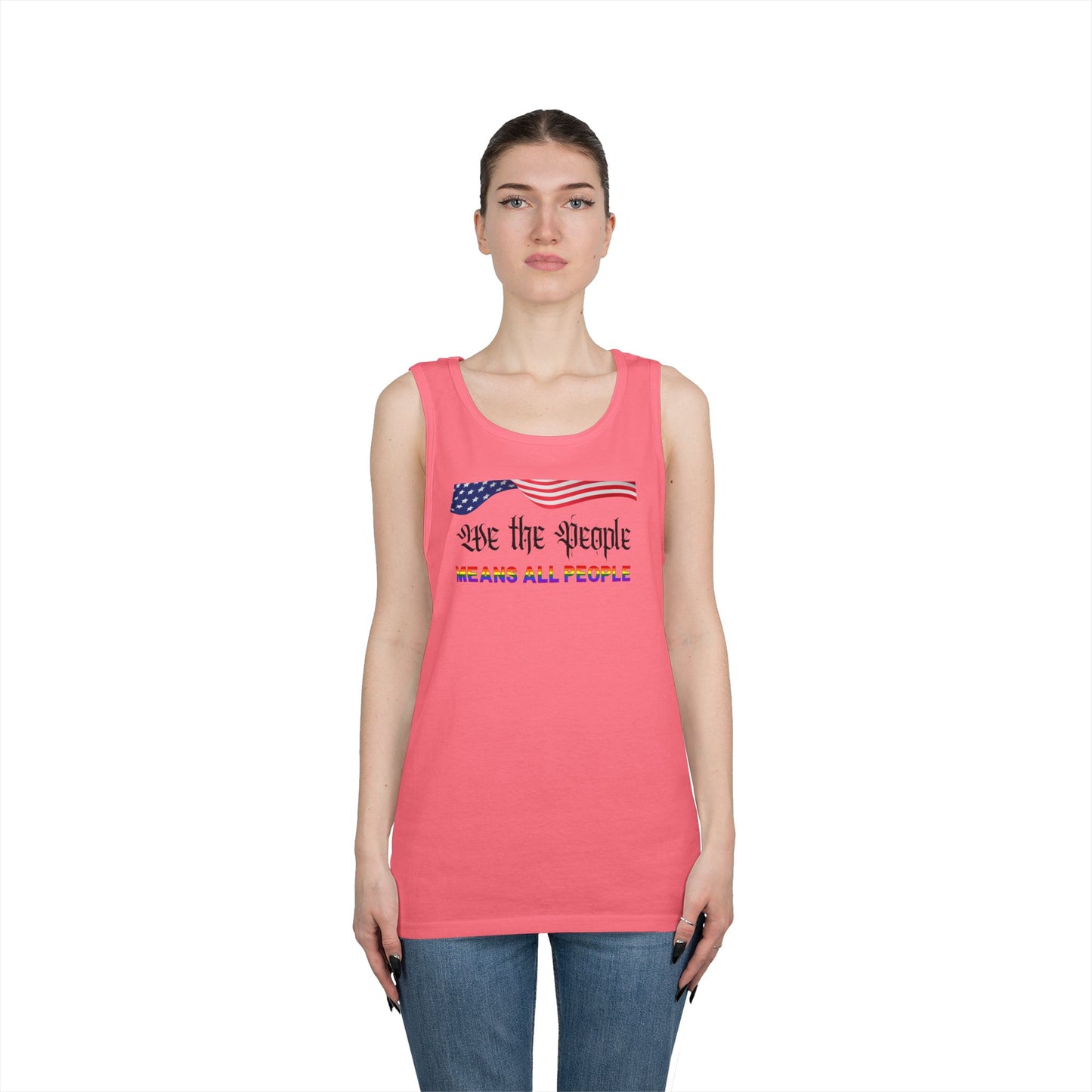 We the People Means All People Unisex Heavy Cotton Tank Top