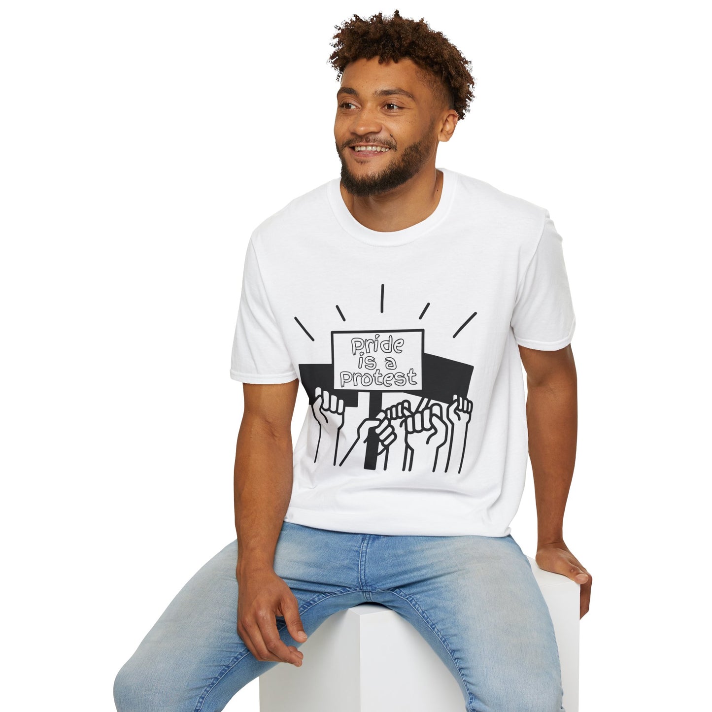 Pride Is A Protest Unisex Softstyle T-Shirt