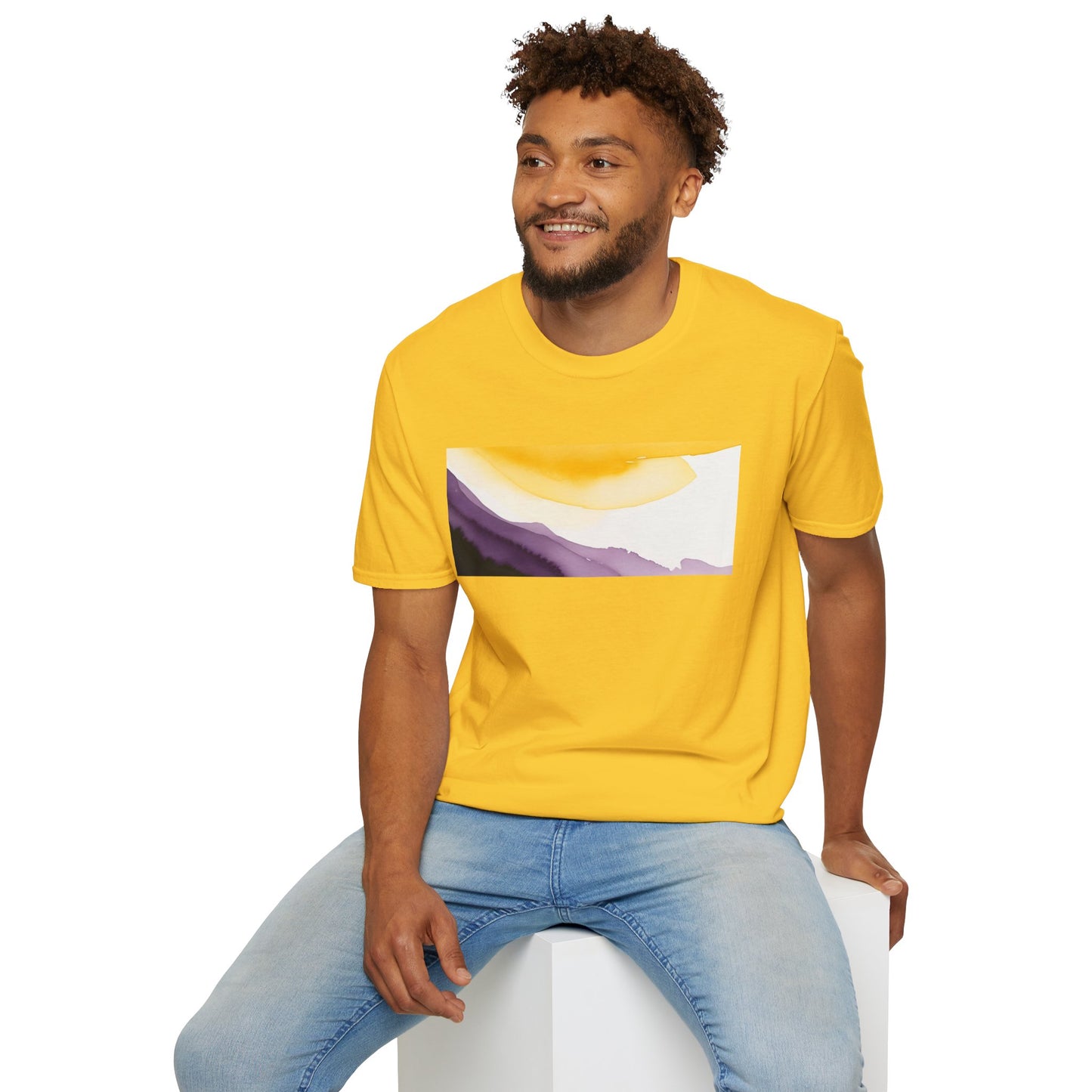 Nonbinary Pride Watercolor Unisex Softstyle T-Shirt