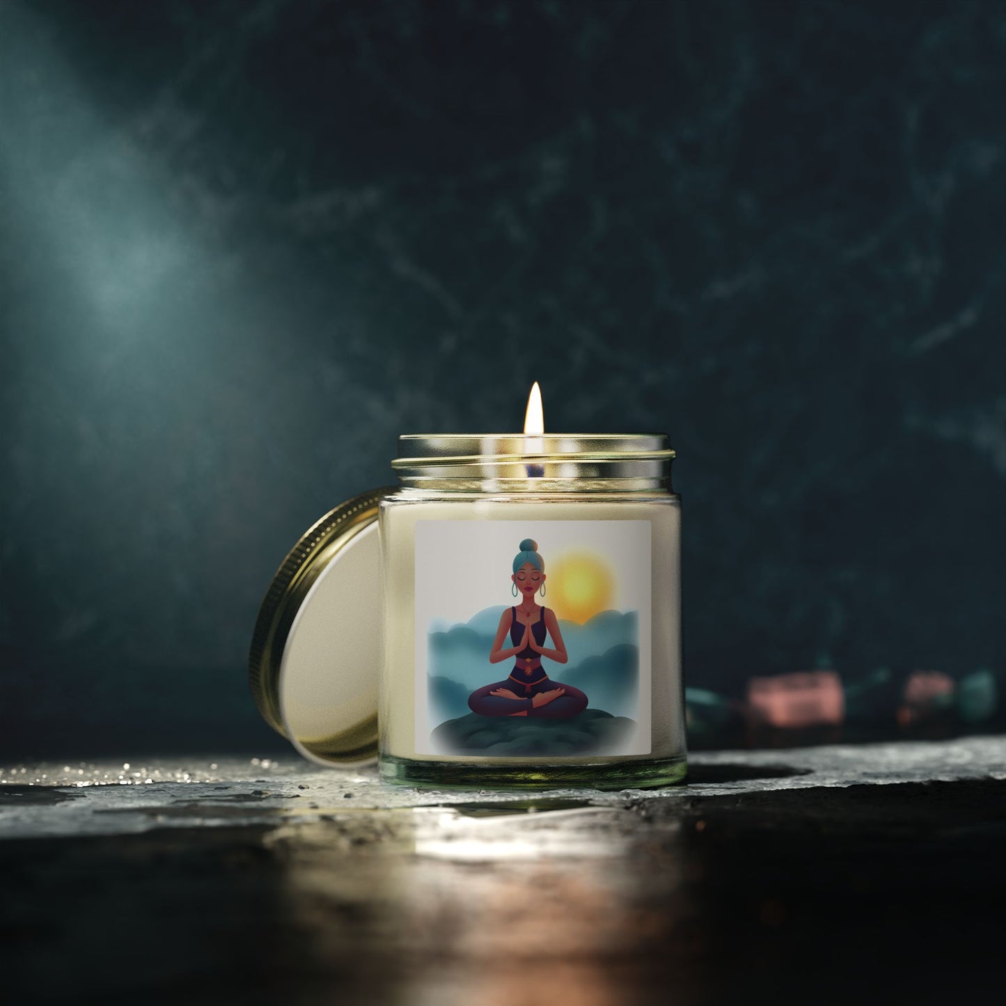 Cloud Meditation Scented Candles, Coconut Apricot Wax (4oz, 9oz)