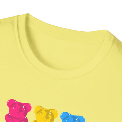Pansexual Pride Gummy Bears Unisex Softstyle T-Shirt