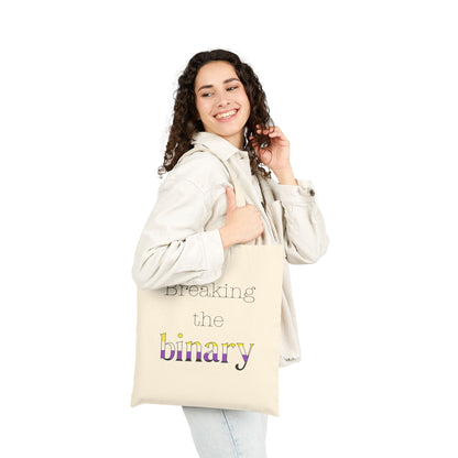 Breaking the Binary Pride Canvas Tote