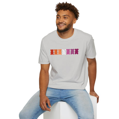 Lesbian Pride Gummy Bears Unisex Softstyle T-Shirt