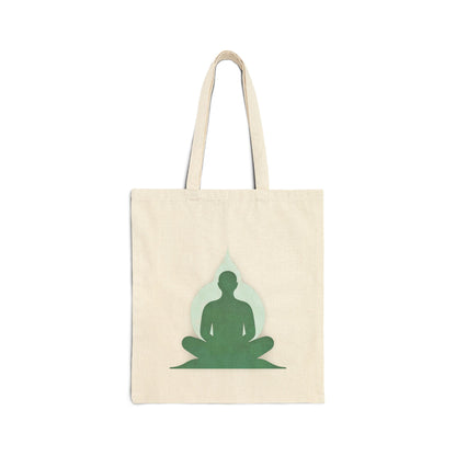 Yoga Mindful Meditation Cotton Canvas Tote Bag