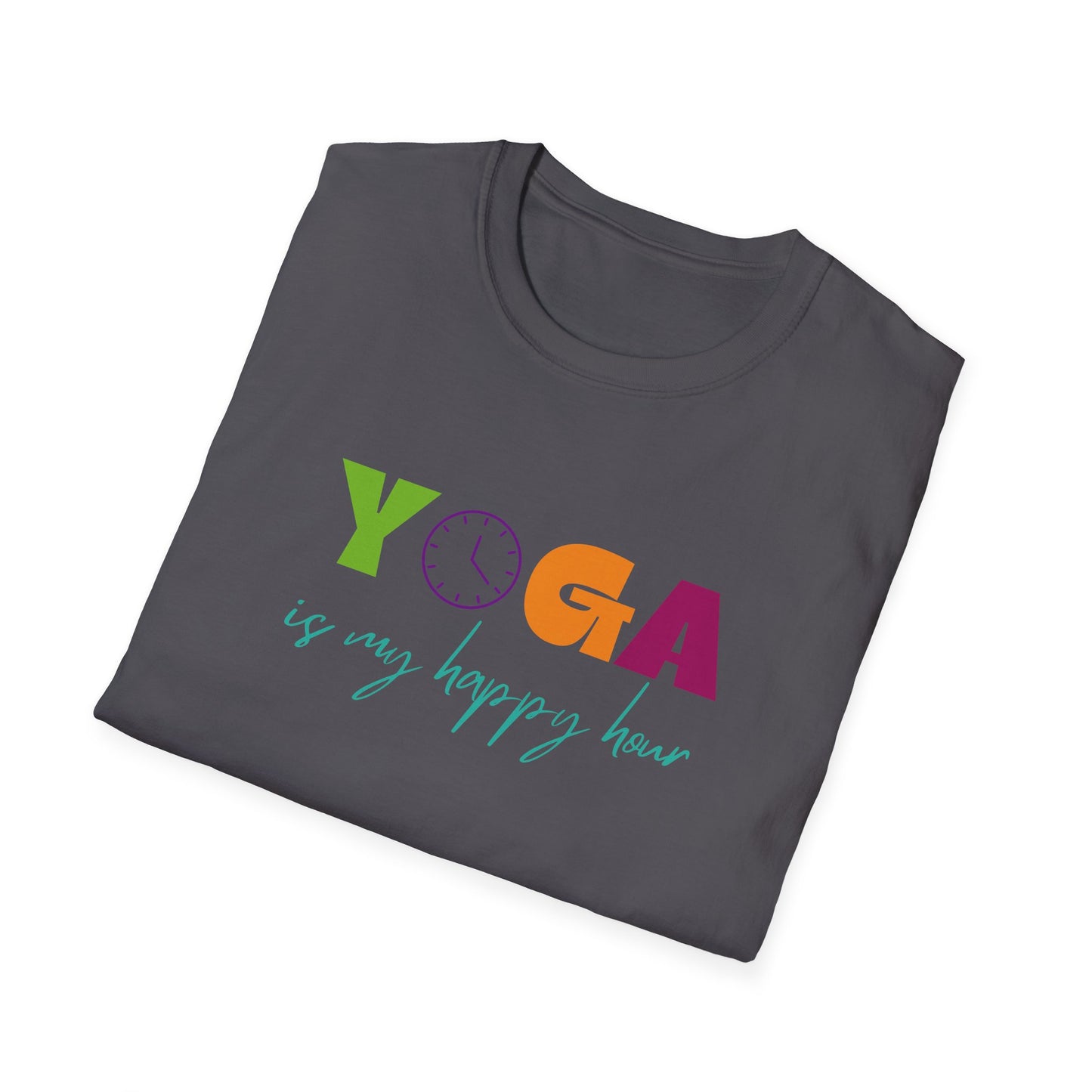 Yoga Is My Happy Hour Unisex Softstyle T-Shirt