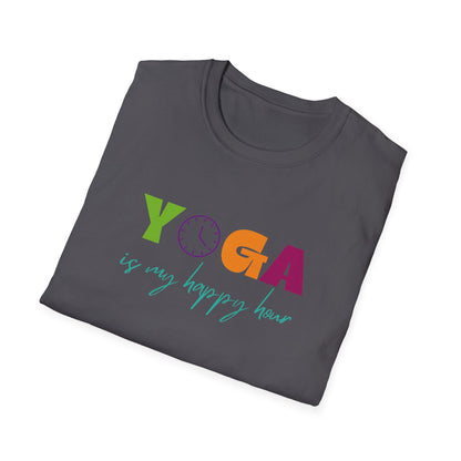 Yoga Is My Happy Hour Unisex Softstyle T-Shirt
