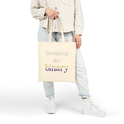Breaking the Binary Pride Canvas Tote