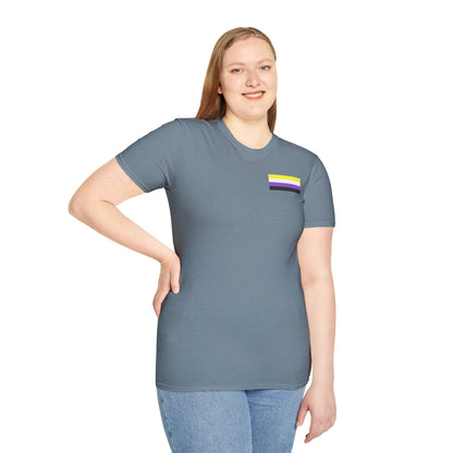 A Gender? In This Economy? Nonbinary Pride Flag Unisex Softstyle T-Shirt