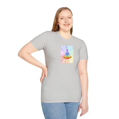 Fractal Rainbow Yoga Unisex Softstyle T-Shirt