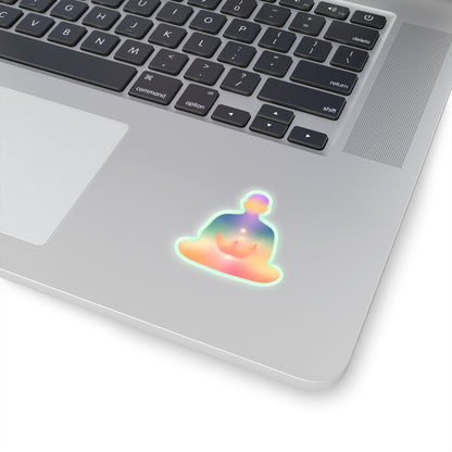 Glowing Meditation Kiss-Cut Stickers
