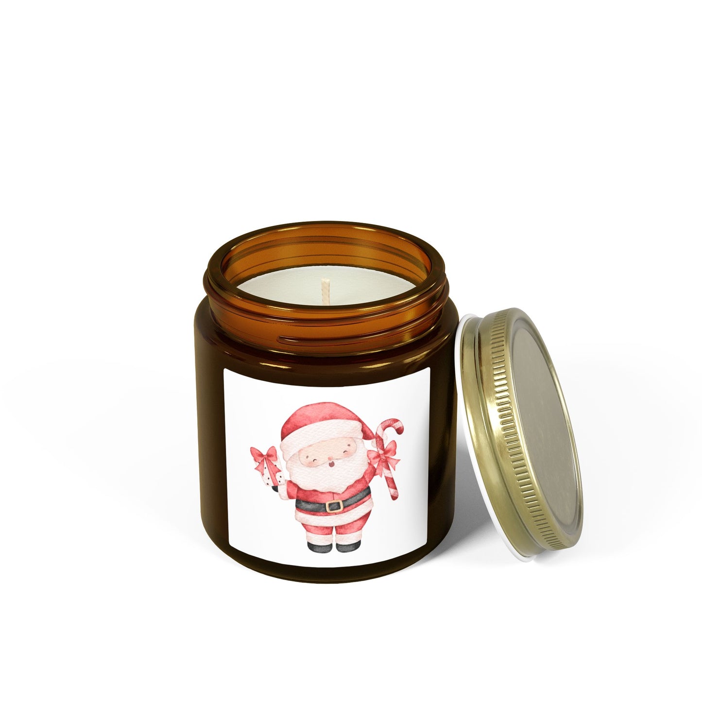 Santa Claus Scented Candles, Coconut Apricot Wax (4oz, 9oz)