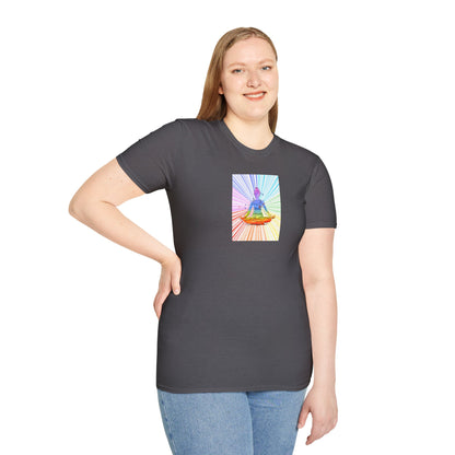 Fractal Rainbow Yoga Unisex Softstyle T-Shirt