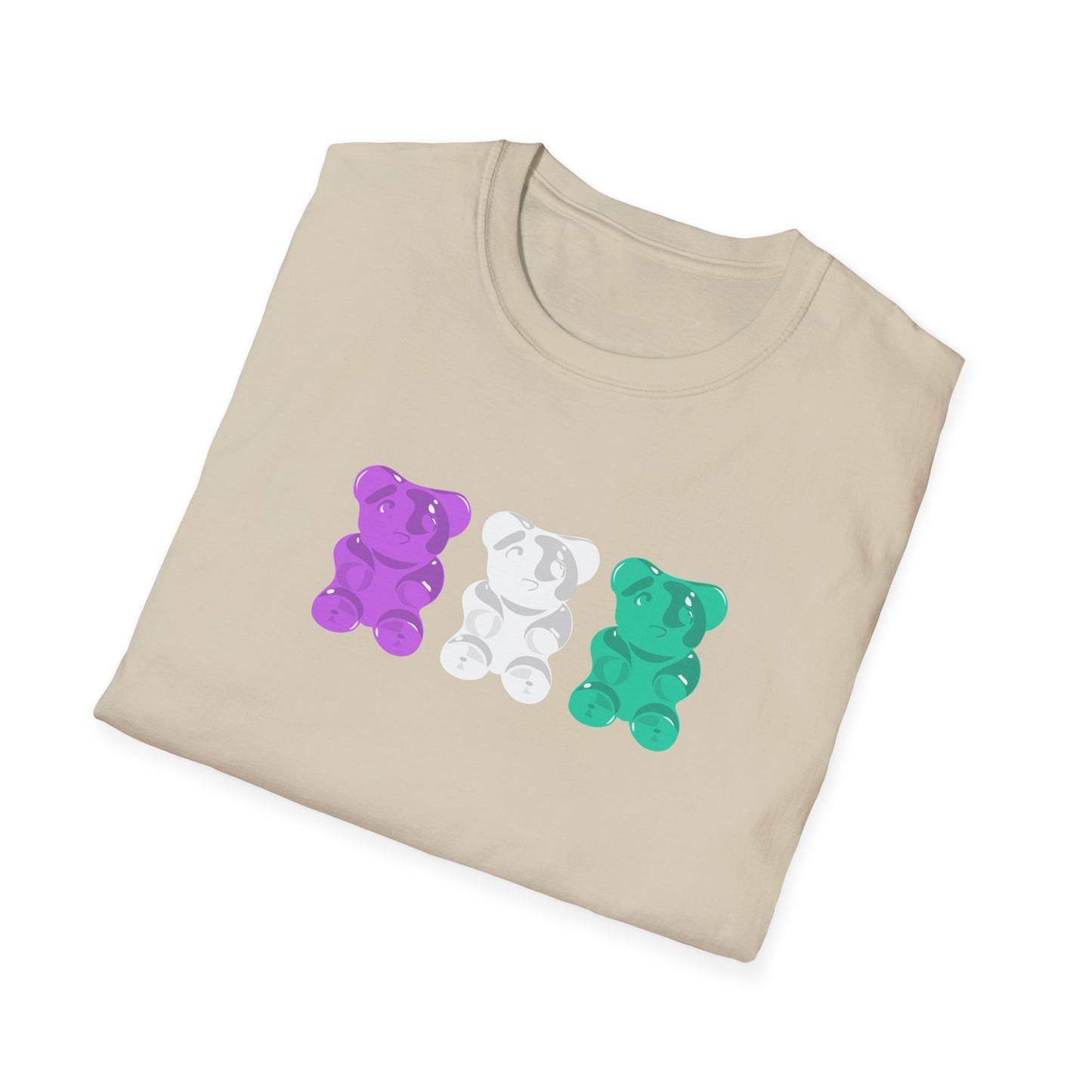 Genderqueer Pride Gummy Bears Unisex Softstyle T-Shirt