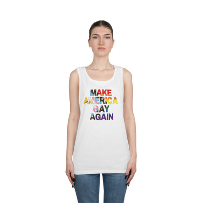 MAGA Make America Gay Again Unisex Heavy Cotton Tank Top