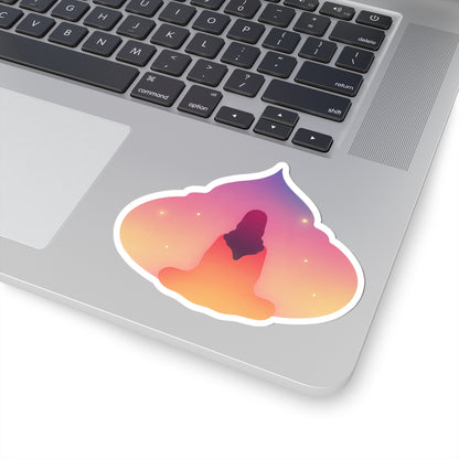 Yoga Sunset Meditation Kiss-Cut Stickers
