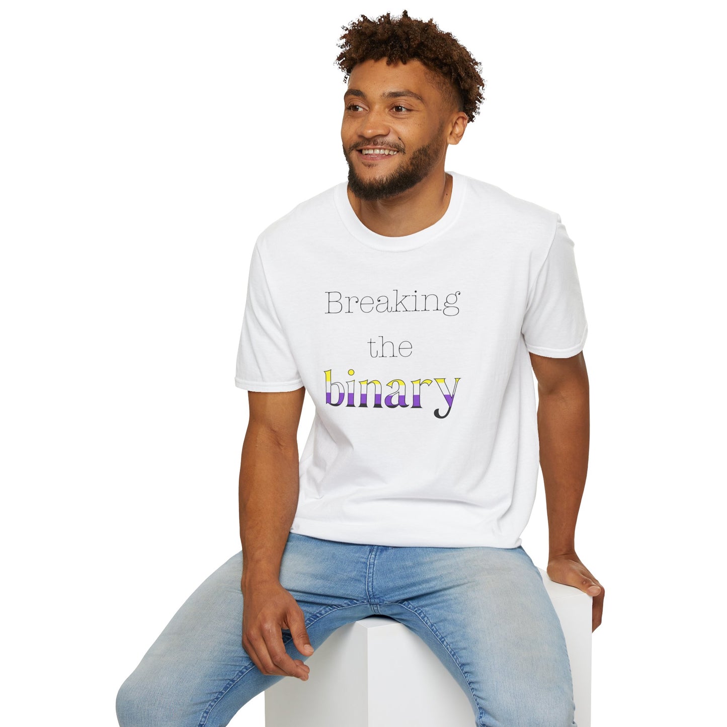 Breaking the Binary Pride Unisex Softstyle T-Shirt