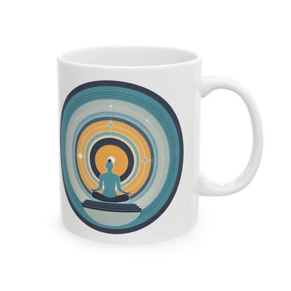 Circle of Meditation Ceramic Mug, (11oz, 15oz)