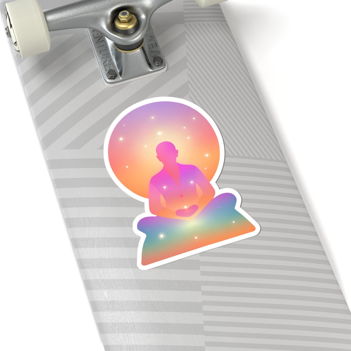 Yoga Pastel Meditation Kiss-Cut Stickers