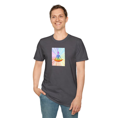 Fractal Rainbow Yoga Unisex Softstyle T-Shirt