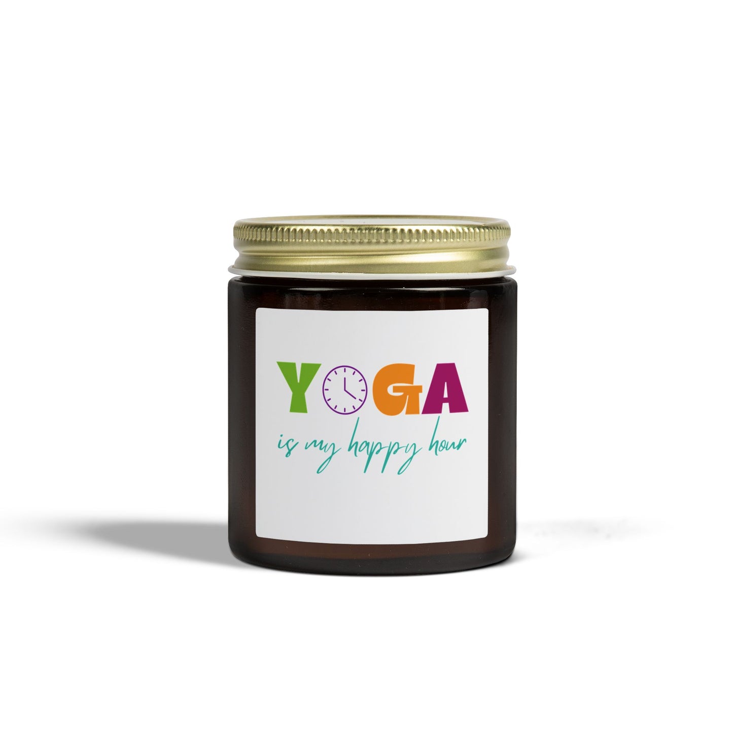 Yoga is my Happy Hour Scented Candles, Coconut Apricot Wax (4oz, 9oz)